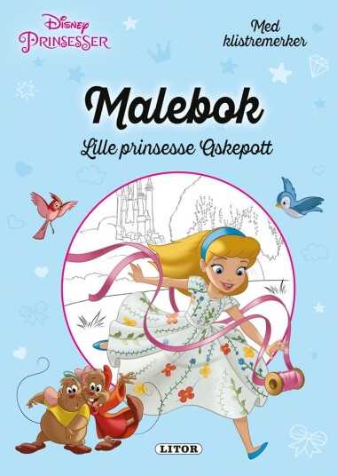 Disney Princess malebok med klistremerker Lille prinsesse Askepott