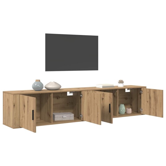 Veggmontert TV hylle sett 2 pcs Artisan Eik 100 x 34,5 x 40 cm Veggmontert TV hylle sett 2 pcs Artisan Eik 100 x 34,5 x 40 cm