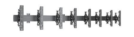 Multibrackets M Wallmount Pro monteringskomponent - enkeltside - for 4 LCD/plasma-paneler - push-in pop-out - svart