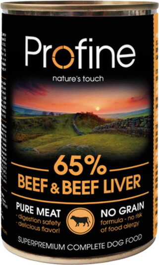 Profine 65% Storfe med Lever Våtfôr for Hunder 400g Profine 65% Storfe med Lever Våtfôr for Hunder 400g