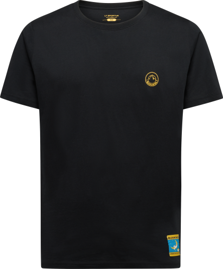 La Sportiva Men"s Climbing On The Moon T Shirt Nero/Giallo XL