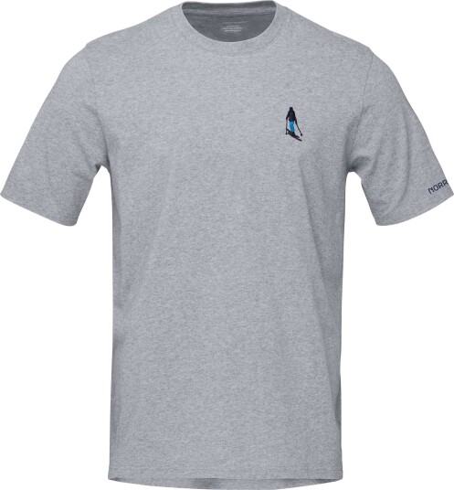 Norrøna Men's /29 Cotton Activity Embroidery T-Shirt Grey Melange M, Grey Melange