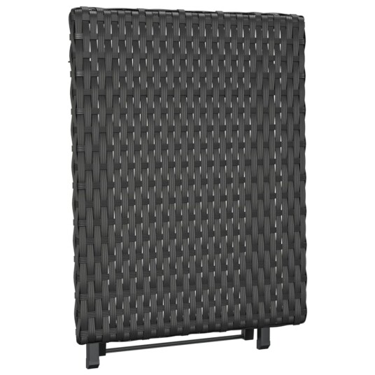 vidaXL Sammenleggbart bord svart 45x35x32 cm polyrotting