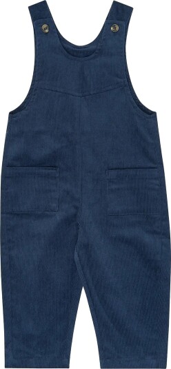 Petit Piao Ppgibson Cord Overalls   DARK DENIM STRIPED   98