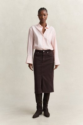 Gant Twill Color Pencil Skirt   Brown   38