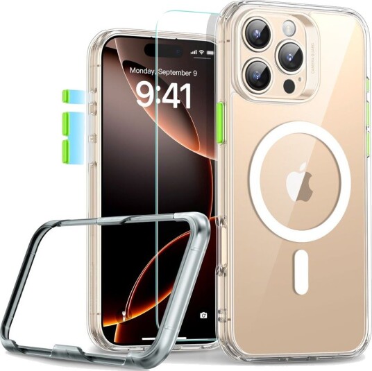 ESR Classic Pro Set Halolock MagSafe Case for iPhone 16 Pro Max - Clear