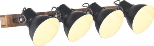 vidaXL Industriell vegglampe svart 90x25 cm E27