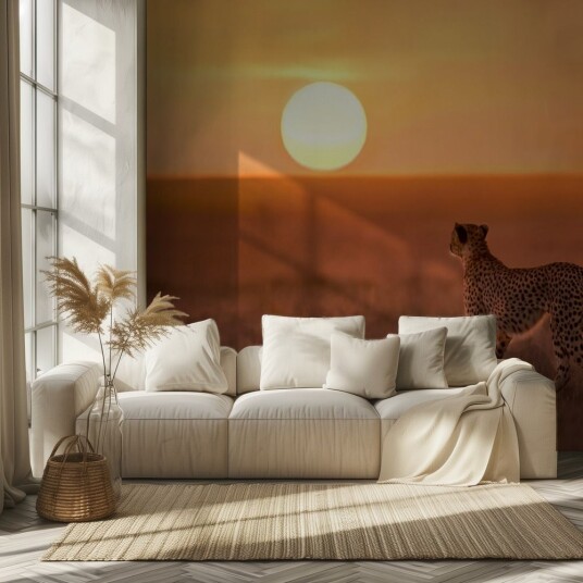 Tapet Gepard ved solnedgang Tapet Gepard ved solnedgang