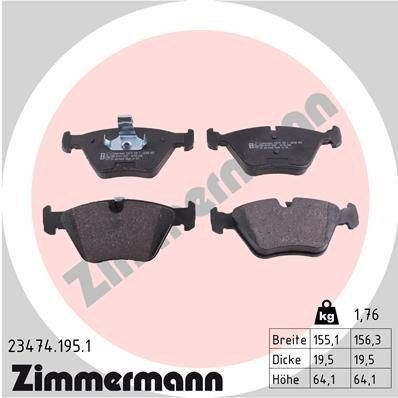 Bremseklosser ZIMMERMANN 23474.195.1