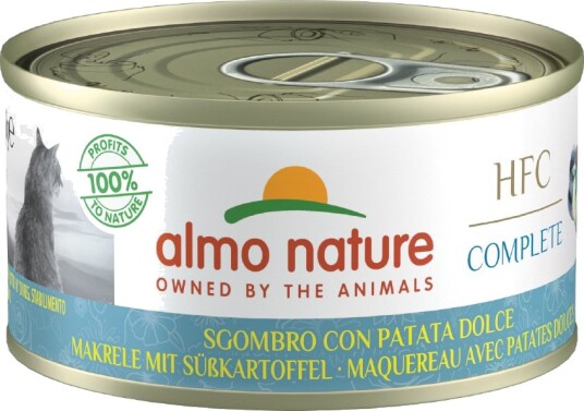 Almo Nature Hfc Våtfôr Complete Makrell Med Søtpotet 6 X 70 G