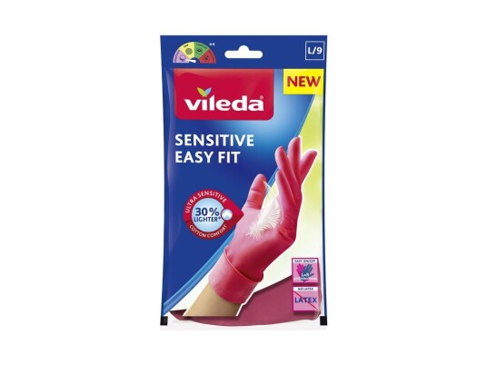 Vileda Gummihansker Sensitive Easy Fit Str. Large Vileda Gummihansker Sensitive Easy Fit Str. Large