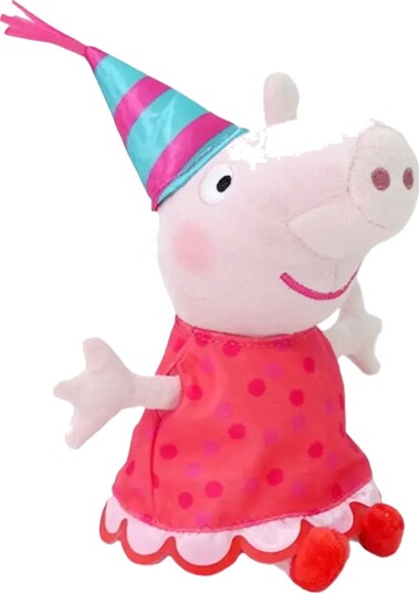 Ty Kosedyr Beanie Babyer 15 cm Party Peppa Gris Ty OneSize Kosedyr Rosa Rød Turkis