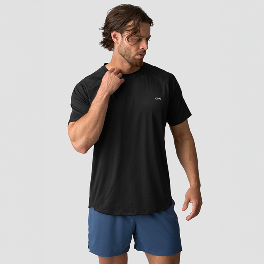 Icaniwill Stride Raglan T skjorte Svart Medium