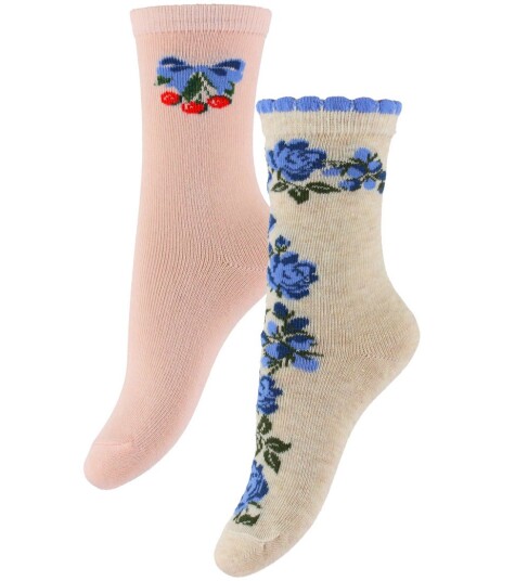 Konges Sløjd Sokker Jacquard 2 pack Amarena/Tramonto Konges Sløjd 19/21 Sokker Blå Hvit Rosa Konges Sløjd Sokker Jacquard 2 pack Amarena/Tramonto Konges Sløjd 19/21 Sokker Blå Hvit Rosa