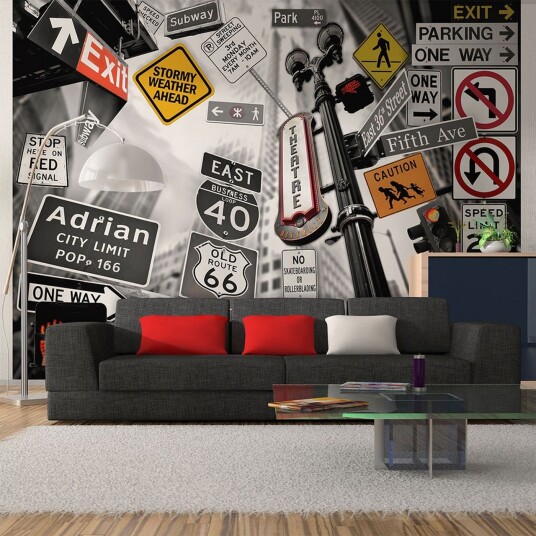 Veggmaleri NYC Sign On A Monochrome Background 250x193 - Artgeist sp. z o. o.
