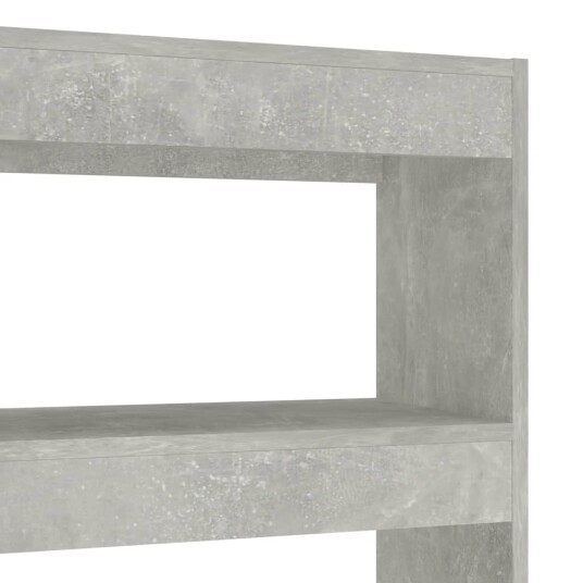 vidaXL Bokhylle/romdeler betonggr? 100x30x135 cm