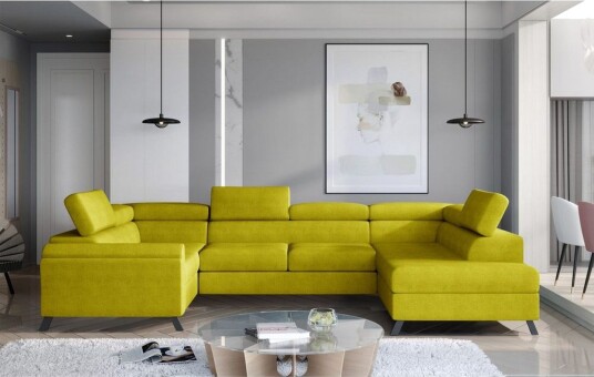 Seksjon Eltap Escada 336x200x92 cm Omega 68 Gul Høyre Seksjon Eltap Escada 336x200x92 cm Omega 68 Gul Høyre