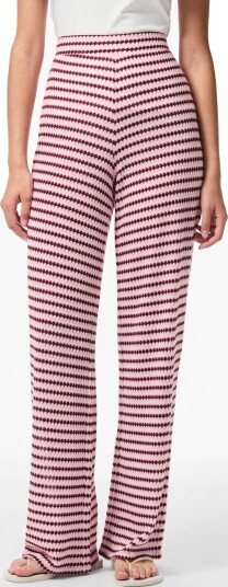Pieces Pcjeya Hw Wide Knit Pant D2D Jrs Pink S