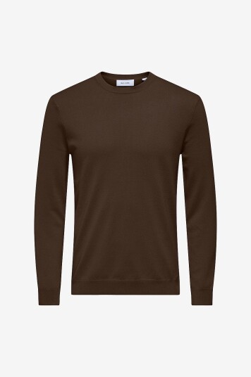 Only & Sons Genser onsWyler Life LS Crew Knit Natur