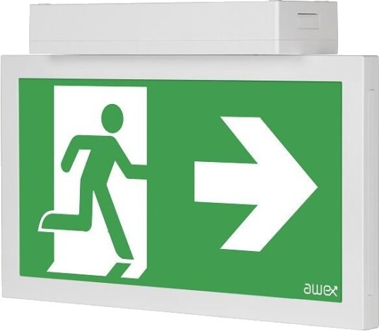 Awex Infinity Ii Ac Led Nødlys 1W 3T Enkel Batteri Grå If2acs/1W/Cse/Pt/Gr