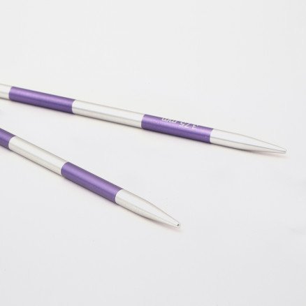 KnitPro SmartStix Korte Utskiftbare Rundpinner Aluminium 9cm 3,75mm
