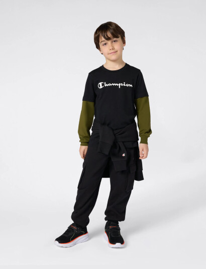 Champion Long Sleeve T-Shirt Black 126-131