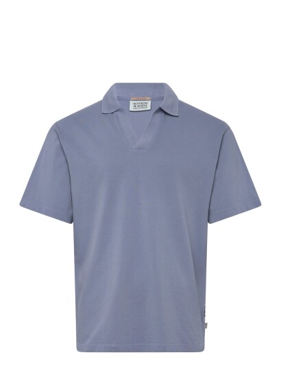Scotch & Soda 3 Crosses Pique Relaxedfit Garmentdyed Polo   Blue   XXL
