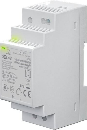 Goobay 30W / 12V DC DIN skinne strømforsyning   2.5A