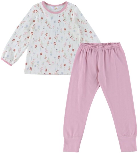 Joha Pysjamas   2 Deler   Off White   Joha   90   2 delt nattøy Hvit Rosa