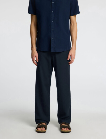 Selected Slh220-Loose Brody Linen Bld Pant Noos - Black - XL
