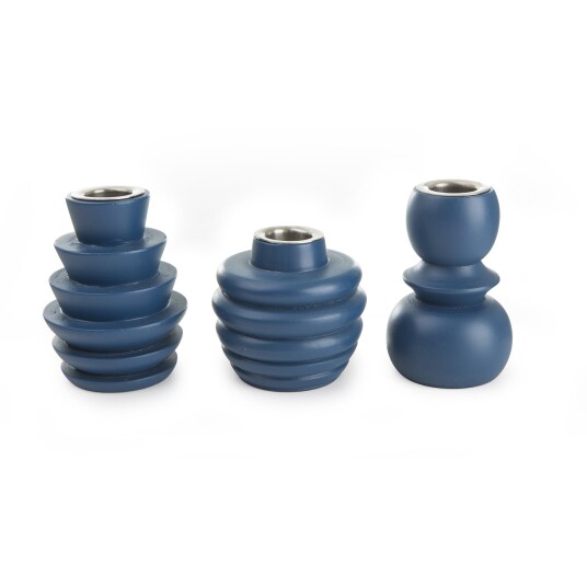 Enjoy Design Lysestaker s/3 i PVC boks mørk blå