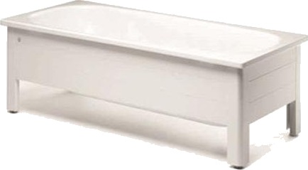 Gustavsberg GB21701 Helfrontstativ hvit med front og endestykke 1700 mm Baderom Gustavsberg GB21701 Helfrontstativ hvit med front og endestykke 1700 mm Baderom