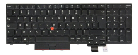 Lenovo Lite-On - erstatningstastatur for bærbar PC - med Trackpoint, UltraNav - AZERTY - Fransk