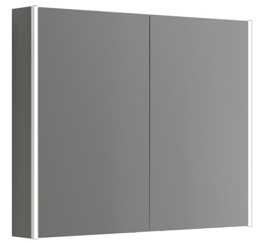 Dansani Ambi Speilskap med LED-lys 100x14,5x80 cm Grå Matt Dansani Ambi Speilskap med LED-lys 100x14,5x80 cm Grå Matt
