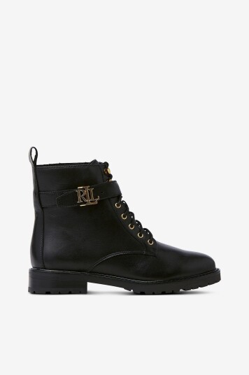 Ralph Lauren Lauren Støvler Burnished Calf Elridge Bootie Svart
