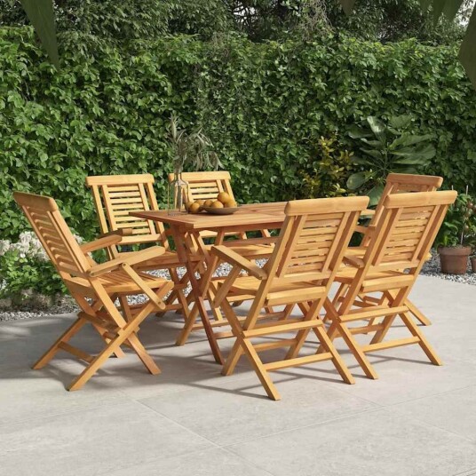 vidaXL Klappstoler 6 stk. 56x63x90 cm heltre teak