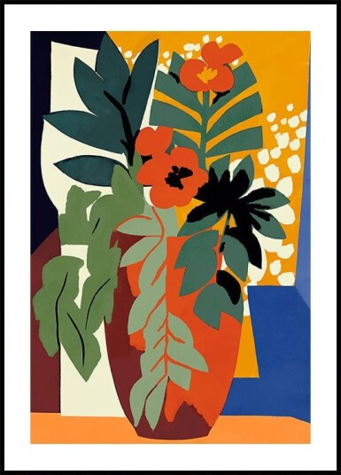 Abstract Flower Impressions Plakat Plakat / 50x70cm