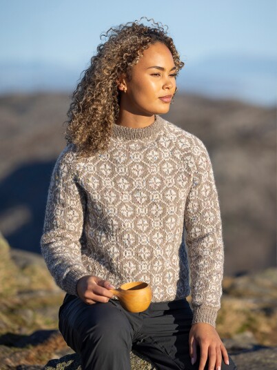 Viking Garn 2524 7b Solglød genser