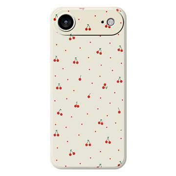 iPhone Air TPU deksel med kirsebærmønster Beige