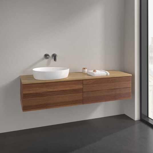 Villeroy & Boch Antao Servantskap med 4 skuffer 160x50x36 cm u/lys Valnøtt/Eik