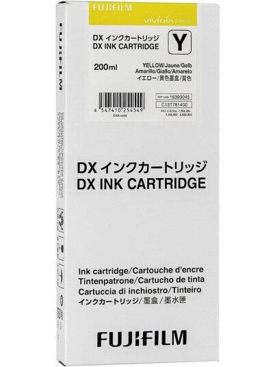 Fujifilm DX Ink Cartridge 200 ml yellow - Blekkpatron Yellow Fujifilm DX Ink Cartridge 200 ml yellow - Blekkpatron Yellow