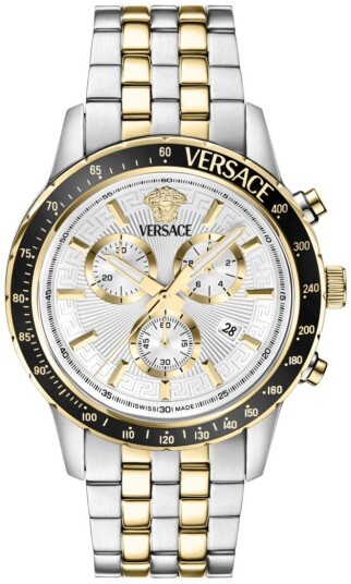 Versace Herreklokke VEZCA0624 Sport Sølvfarget/Gulltonet stål Ø44