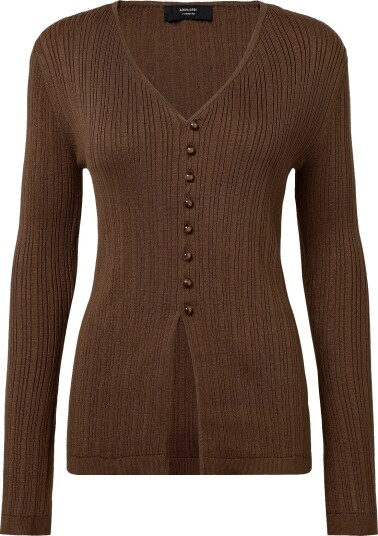 Vero Moda Maternity Vmmwillow Ls V Neck Long Cardigan Brown XL