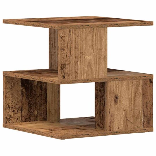 Sidebord i gammelt tre 40x40x40 cm laget av tremateriale