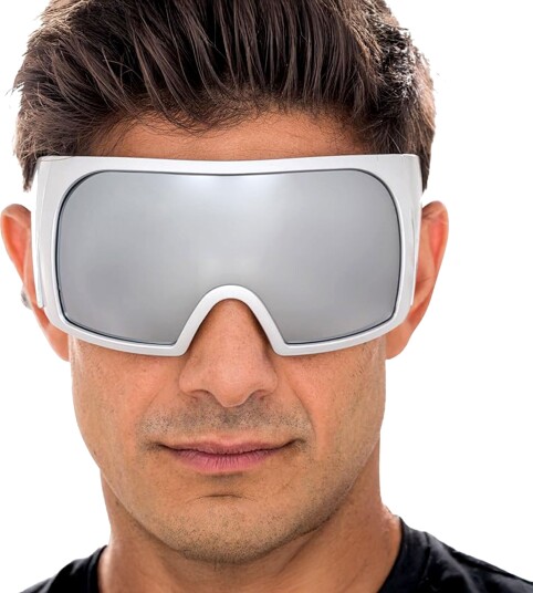 Chaks Festivalbriller Cyber Silver med Speilvisir One size 14076-80