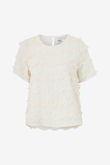 Saint Tropez Topp JohanetteSZ Blouse Hvit Saint Tropez Topp JohanetteSZ Blouse Hvit