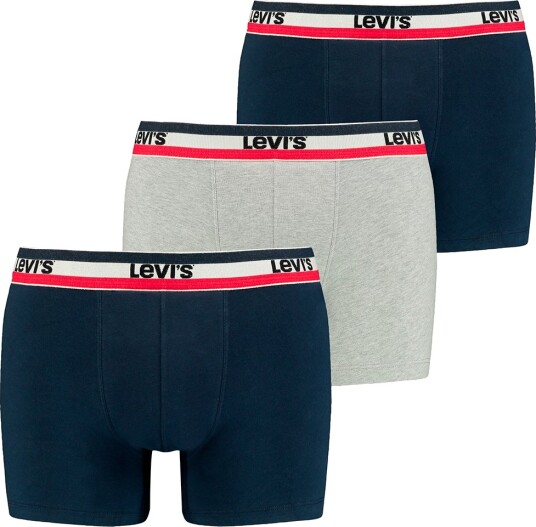 Levis Boxershorts 3 pack Navy/Grey Melange Levis Medium Boxershorts Blå Grå