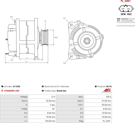 AS-PL A1162S Dynamo