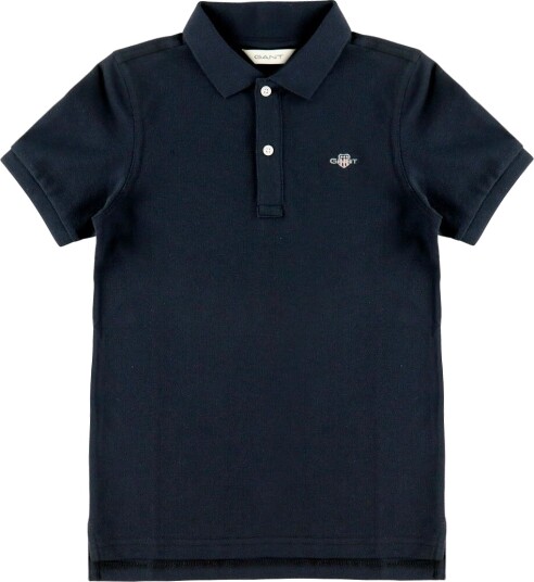 Gant Kids Shield Pique Ss Polo Shirt Navy 128