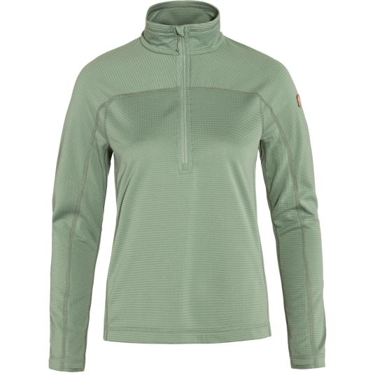 Fjellreven Women"s Abisko Lite Fleece Half Zip Misty Green L